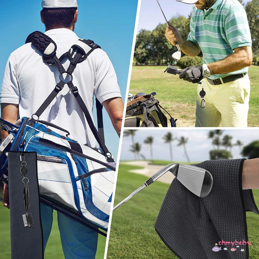 Bàn chải đánh gôn hai mặt làm sạch khăn chơi gôn với bộ dụng cụ vệ sinh câu lạc bộ gôn có móc [8/10]