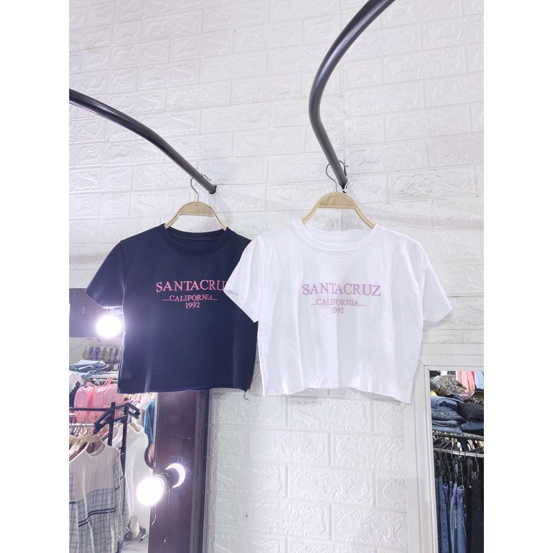 [Rẻ Vô Địch Áo Croptop Màu Loang Santa Cruz(Video, Hình Thật)