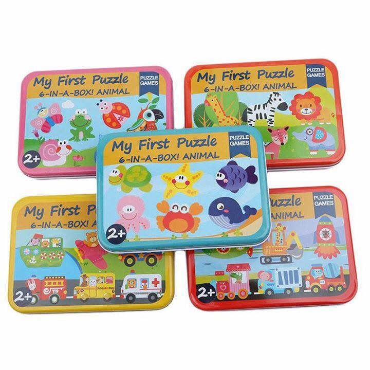 Ghép hình My first puzzle – hộp sắt