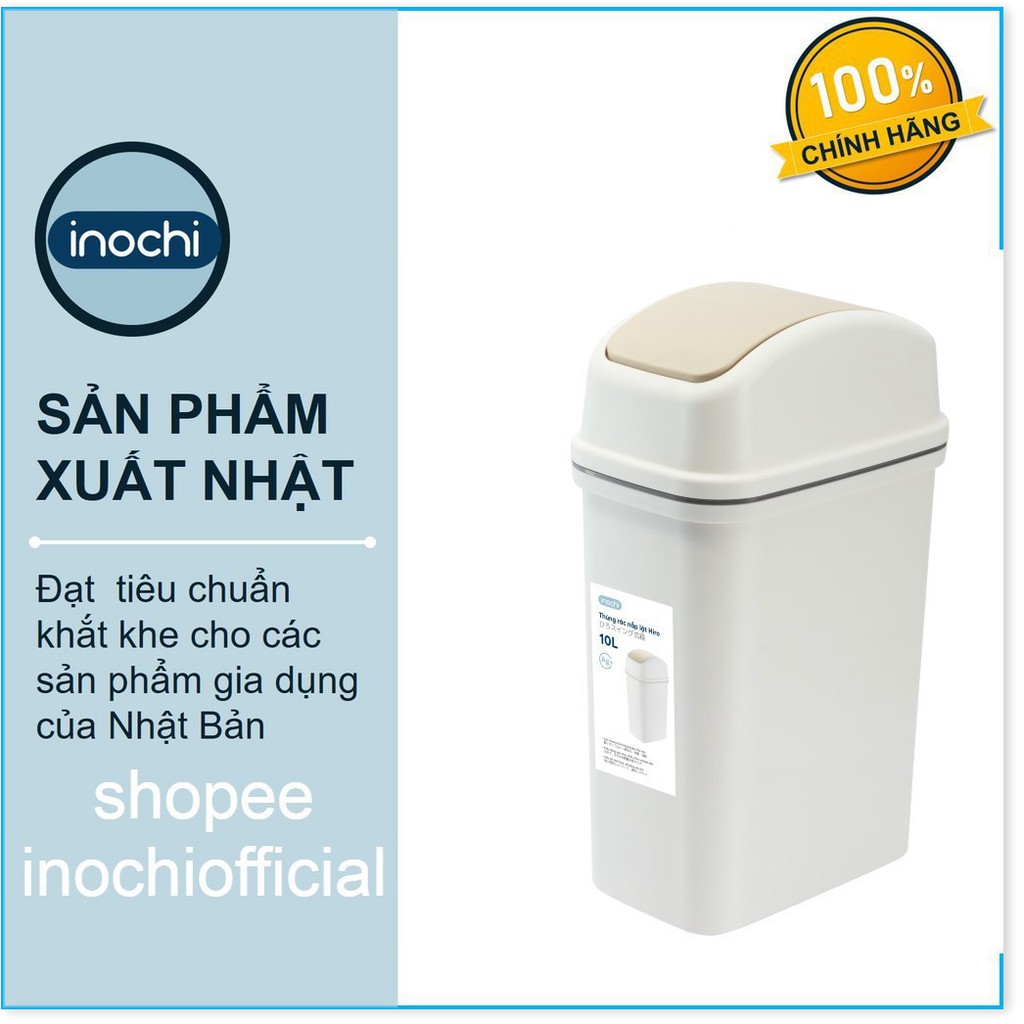 Thùng rác nắp lật Inochi 10L TIÊU CHUẨN NHẬT