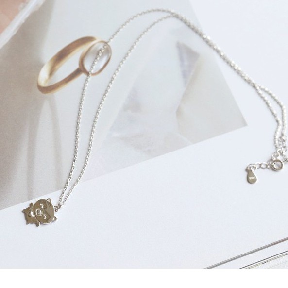 [Ảnh thật] Dây Chuyền Nữ Bạc 925 Cao Cấp ERASHOP 000488 - Heo Con Dễ Thương, Đơn Giản, Rẻ Đẹp