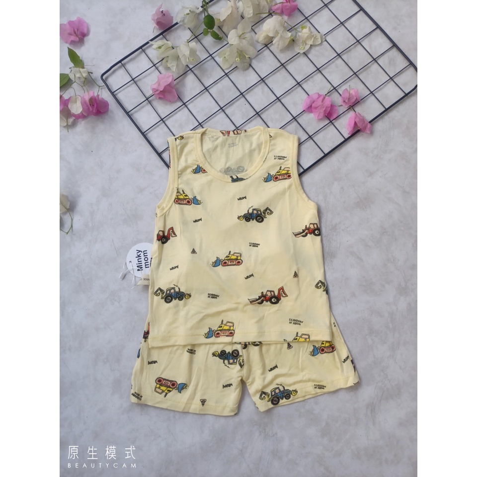 Bộ Ba Lỗ Chất Thun Lạnh Minky Mom Siêu Mềm Mịn Thoáng Mát Cho Bé Từ 5 – 16kg