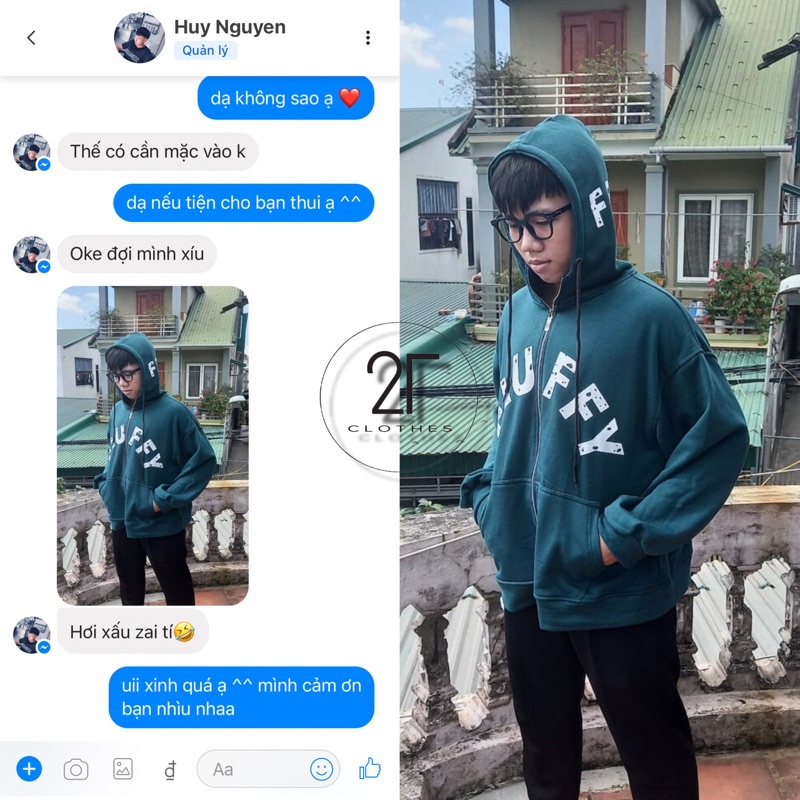 Áo Khoác Dây Kéo Nỉ Bông form rộng Fluffy vải dày, nặng tay (nam nữ mặc được) | BigBuy360 - bigbuy360.vn