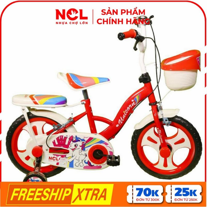 Xe đạp trẻ em 3-5 tuổi chợ lớn Việt Nam ( xe đã lắp sẵn)