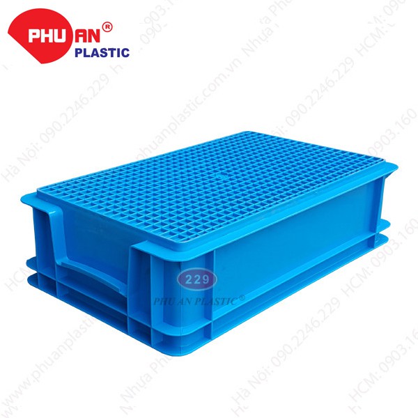 Thùng nhựa đặc B2 Nhựa Phú An - KT 455 x 270 x 120 mm