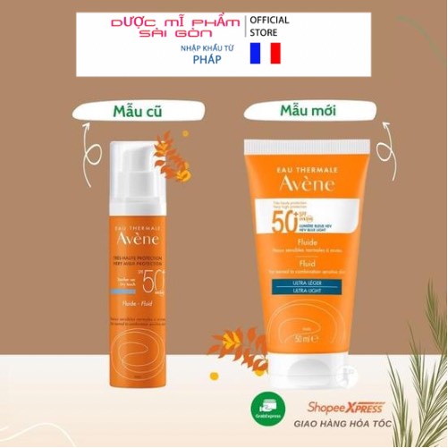 [HÀNG PHÁP ✈️ SHIP HỎA TỐC] Kem chống nắng Avene Cleanance da dầu mụn / Avene Fluid da thường, hỗn hợp