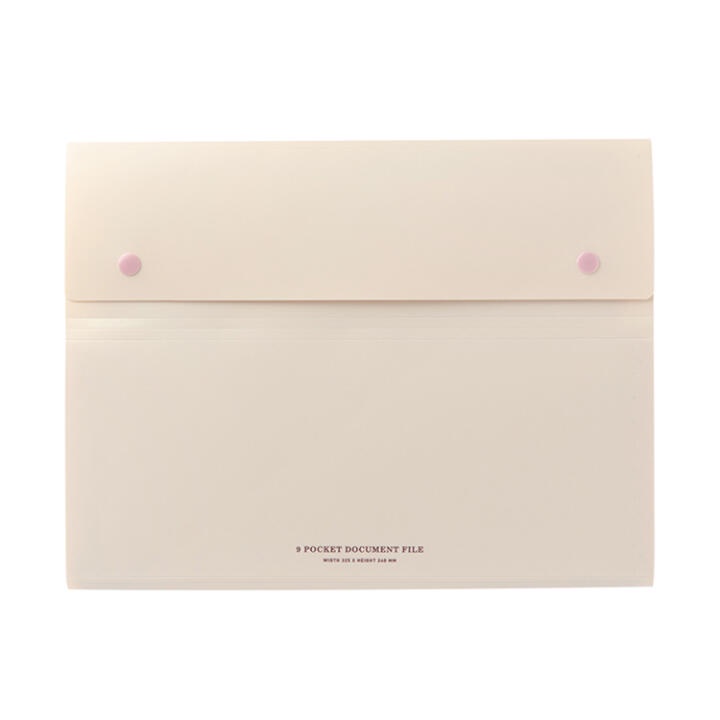 Túi Đựng Tài Liệu ARTBOX Hàn Quốc 9 Ngăn Màu Hồng Pastel