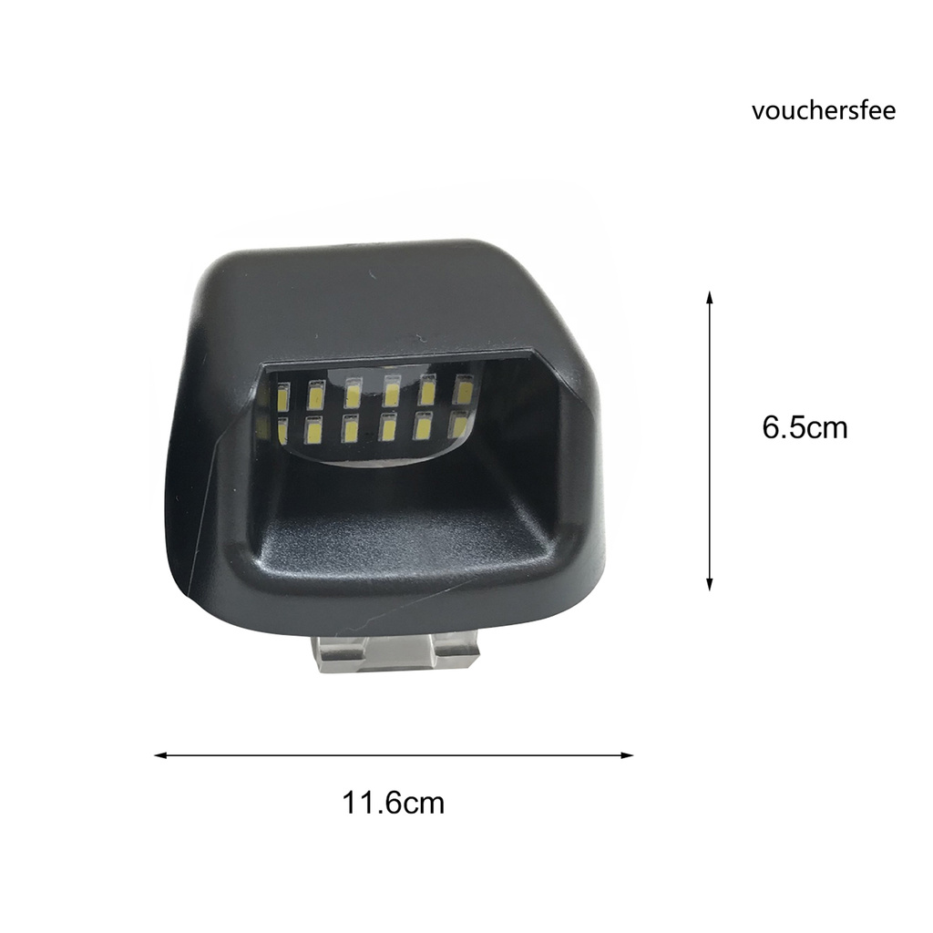 Set 2 Đèn Led Dc12-24V 6500k Gắn Biển Số Xe Ô Tô Nissan