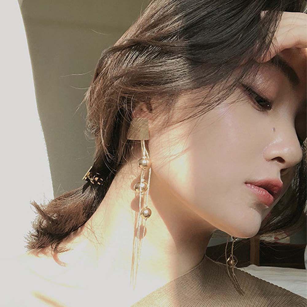 Bông Tai Hình Học Tròn / Vuông Thời Trang Hàn Quốc Cho Nữ VANES1