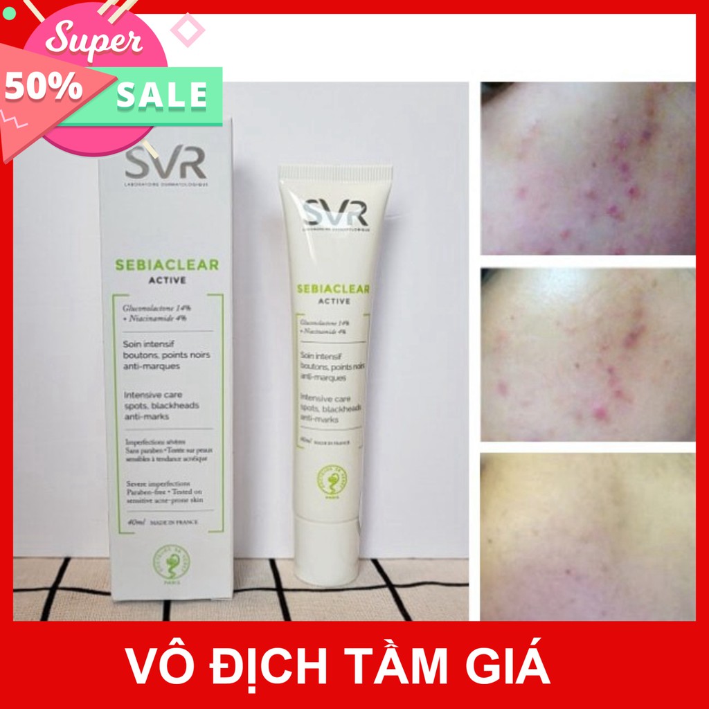 SVR Sebiaclear Active Cream - Kem Dưỡng SVR Active giảm mụn, giảm dầu nhờn cho da 40ml