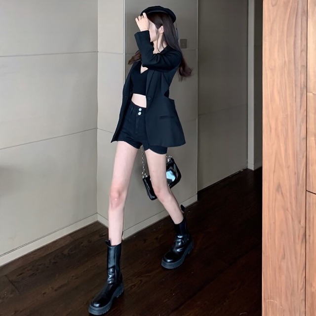 Áo Vest / Blazer đen khoét eo sexy cá tính