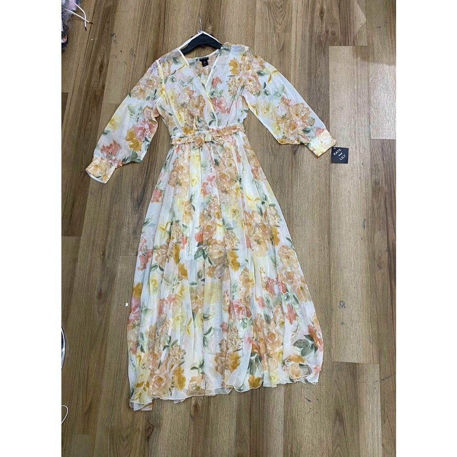 Đầm maxi dài vải voan đi biển vnxk dư xịn