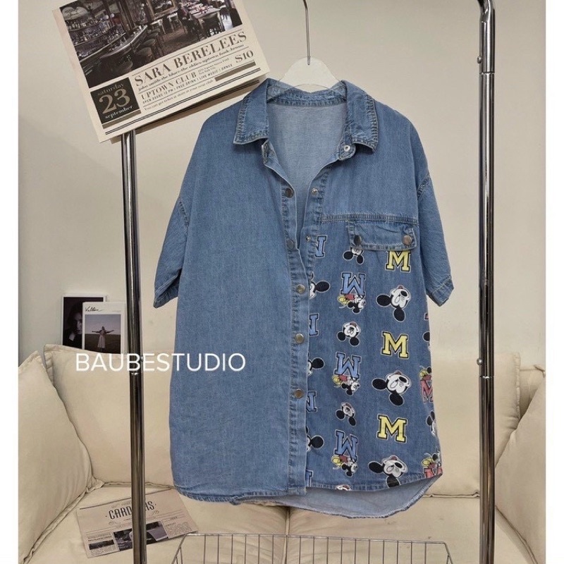 Áo sơ mi jean quang châu bigisze