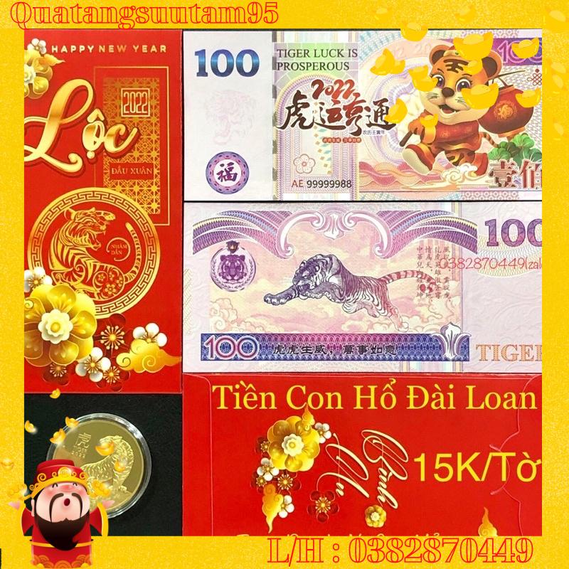 Tiền Hình Con Hổ Kỉ Niệm Đài Loan 100 Lì Xì Tết