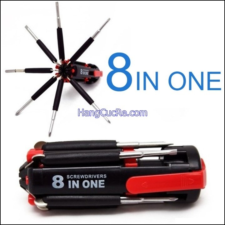 Bộ vít 8 in 1 có đèn pin