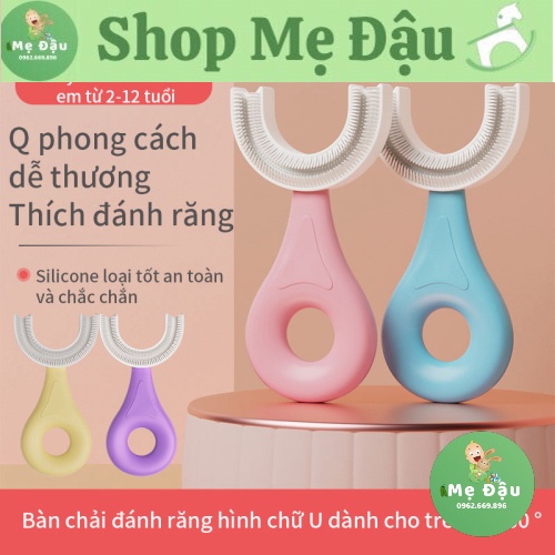 Bàn Chải Đánh Răng Hình Chữ U Chất Liệu Mềm Mại Dành Cho Bé 2-8 Tuổi