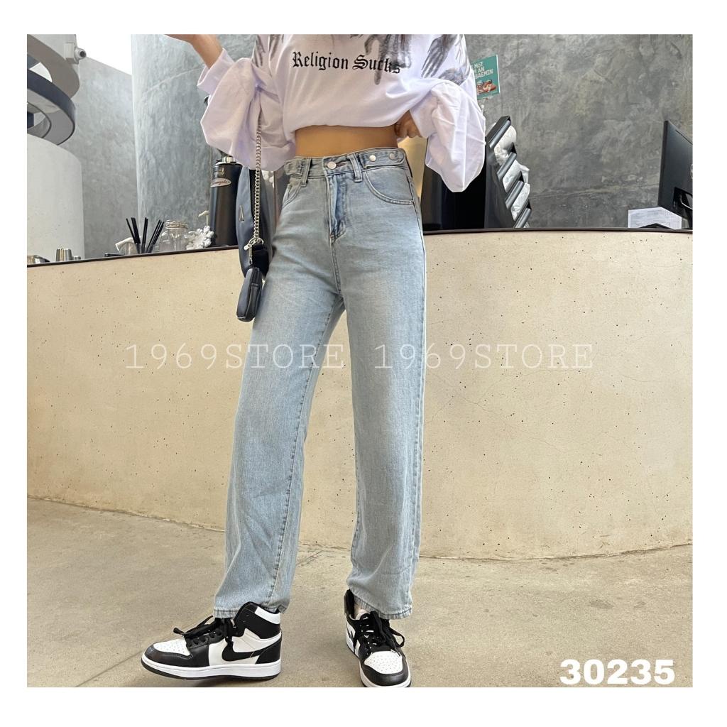Quần Jean nữ 2 nút đai R chất mềm Fashioncat 30235 2 size 1969storehue