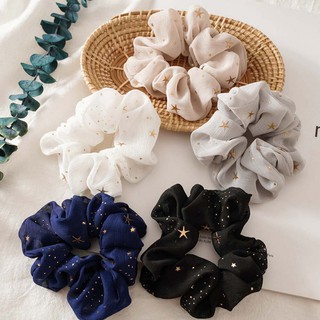 Dây cột tóc vải scrunchies hàn quốc đính sao cực xinh 💖💖💖