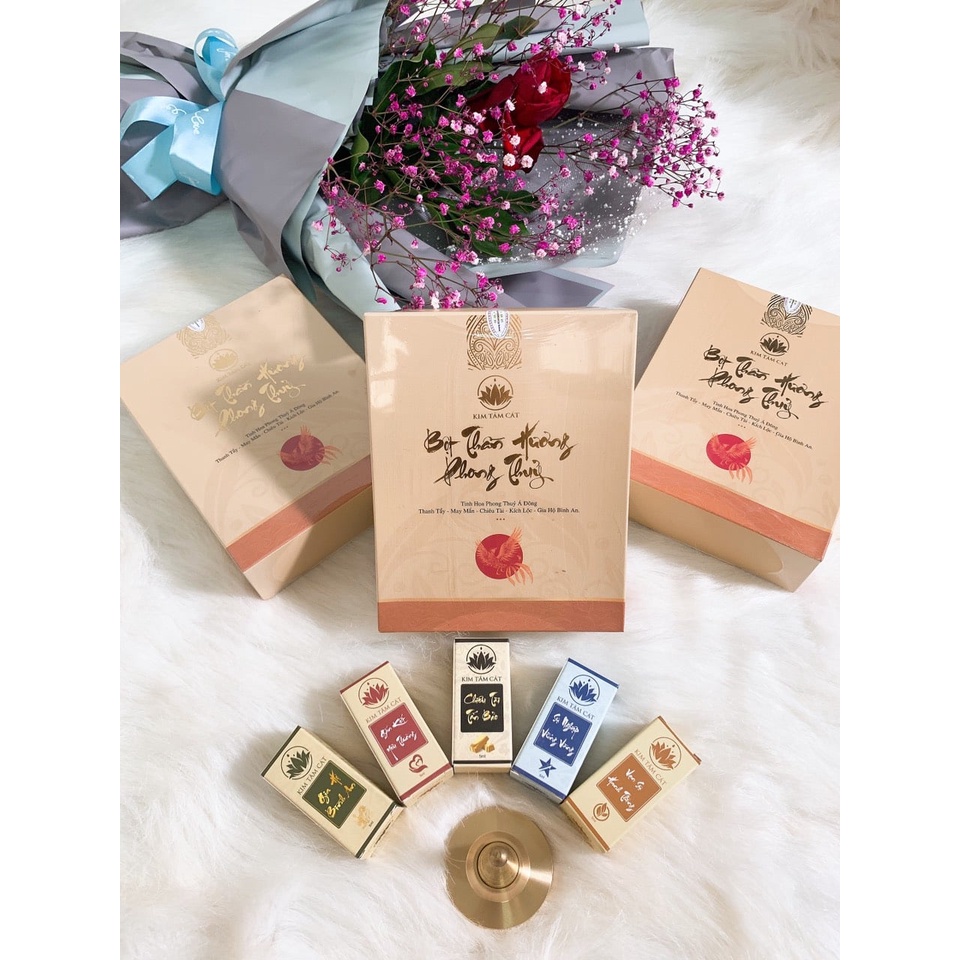 Bột xông nhà tẩy uế thần hương phong thủy Kim Tâm Cát thảo mộc thiên nhiên cao cấp - Minhnew shop