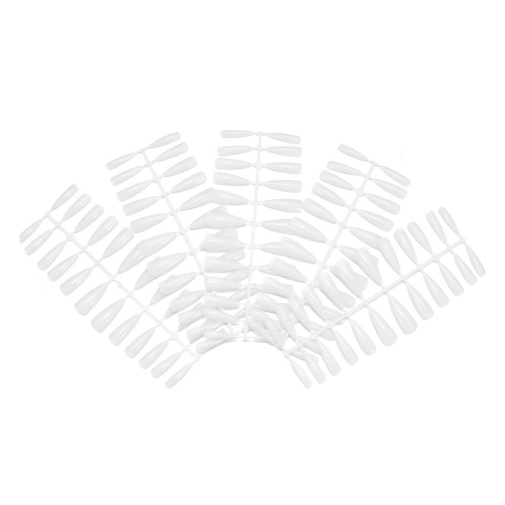 Set 120 Móng Tay Giả Trong Suốt Bằng Acrylic Màu Sắc Tự Nhiên DIY