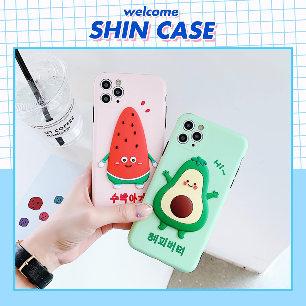 Ốp lưng iphone Bơ & Dưa 3D IMD dày dặn 5/5s/6/6plus/6s/6splus/7/7plus/8/8plus/x/xr/xs/11/12/pro/max/plus/promax | BigBuy360 - bigbuy360.vn