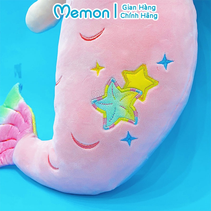 Gấu Bông Nàng Tiên Cá Thêu Sao Nhồi Bông Cho Bé Cao Cấp Memon