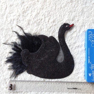 Thiên nga đen, black swan, hình may trang trí kim sa
