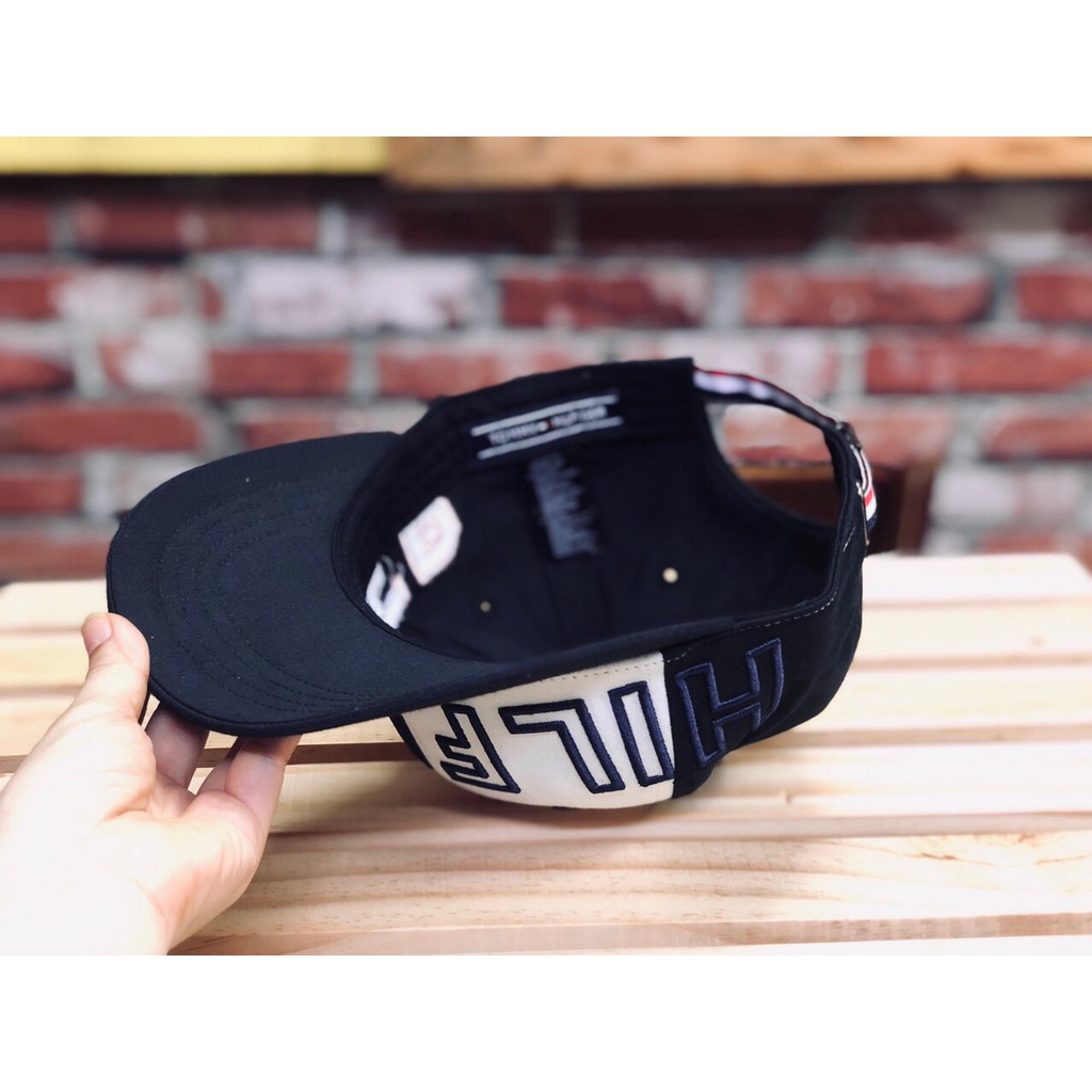 Mũ lưỡi trai hiệu TOMMY logo thêu nổi, các màu classic bắt mắt, quai cài kim loại logo dập nổi, phom mềm cực chất