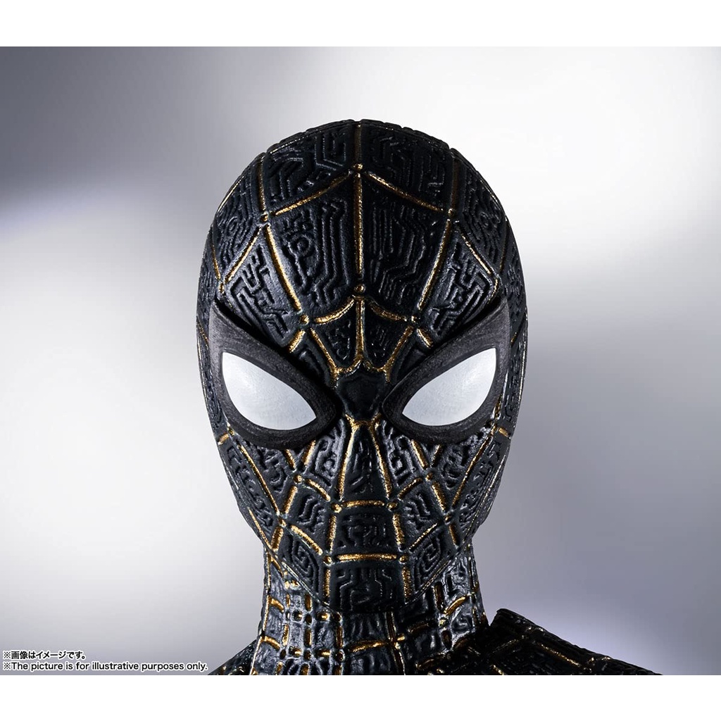 Mô Hình SHF Spider-Man Black & Gold Suit Bandai S.H.Figuarts Đồ Chơi Lắp Ráp Anime Nhật