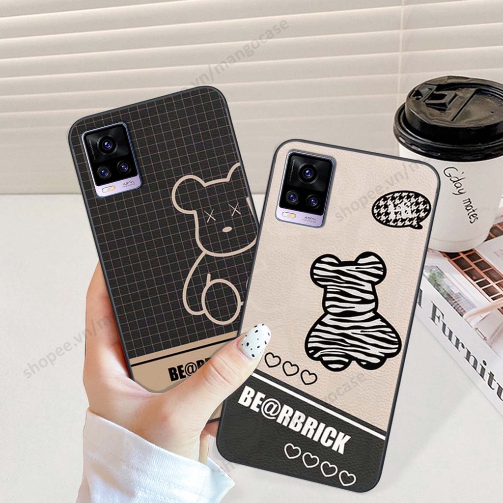 Ốp lưng Vivo V20 in hình happy nice, bé gấu đáng yêu