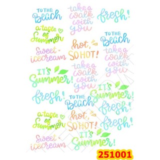 Sticker washi A4 [ BRUSH LETTERING ] Dạng Lì Trang Trí Bullet Journal Siêu Đẹp (251_01-09)