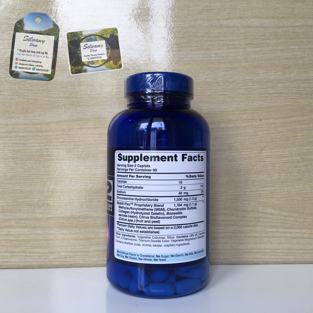 Glucosamine Chondroitin MSM Triple Strength Puritan's Pride - Bổ Khớp - 180 viên