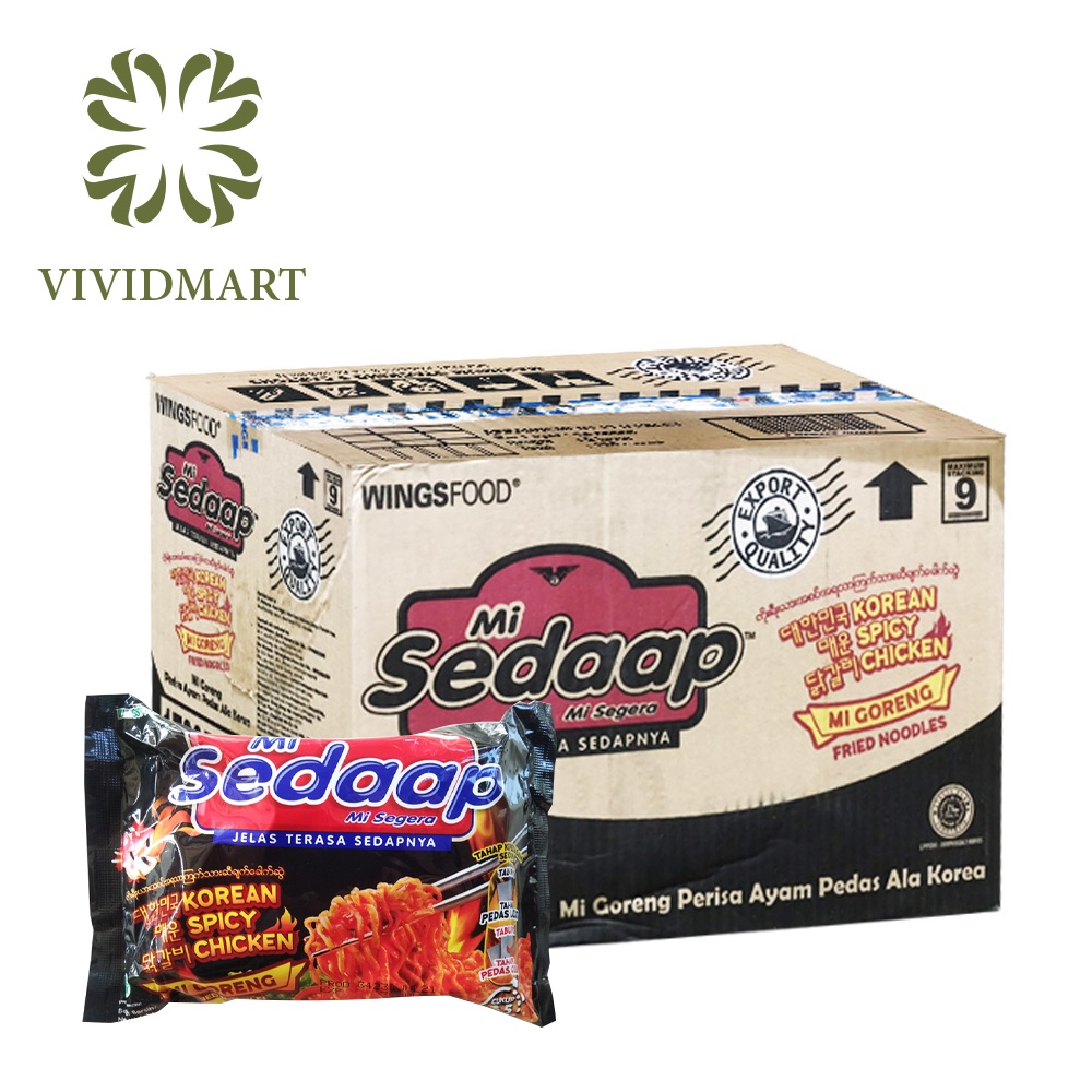 MÌ XAO KHÔ ĂN LIỀN GORENG SEDAAP 05 VỊ: GÀ RAN, CAY, KHÔNG CAY, SA TẾ TÔM, ỚT XANH – INDOMIE INDONESIA – GÓI 87G