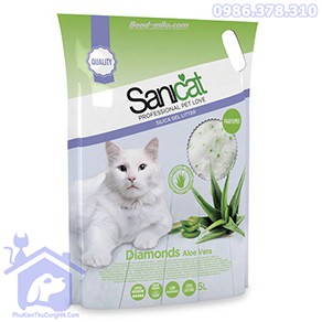  Cát thủy tinh cho mèo SANICAT SILICA GEL 5L - Phụ kiện thú cưng Hà Nội