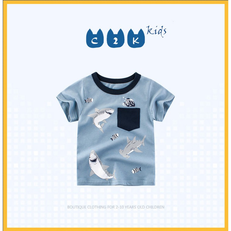 Áo Phông Ngắn Tay Hàn Quốc Mùa Hè 2021, Cotton Cao Cấp, Trẻ Em 2 – 10 tuổi, A03