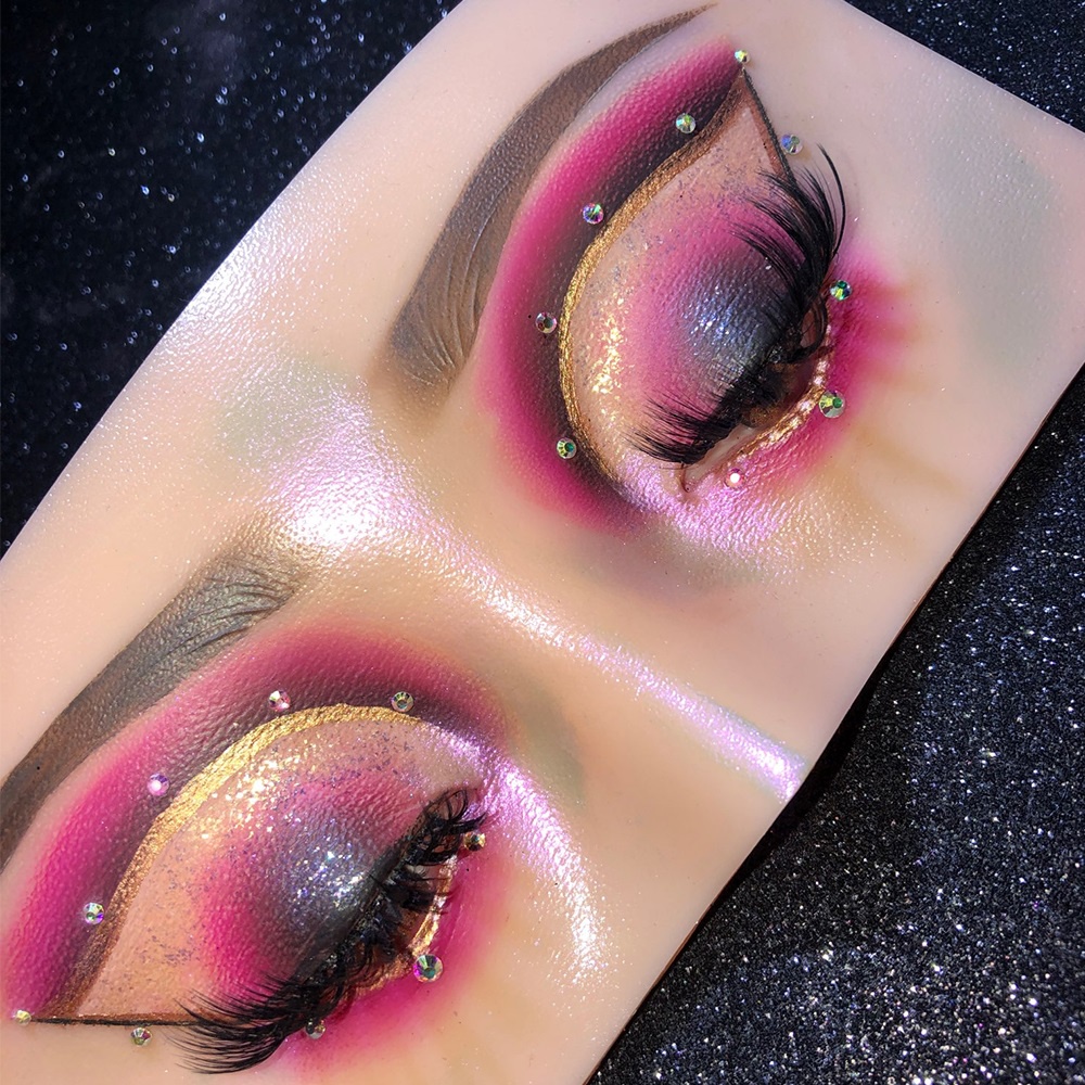 Bảng silicon tạo hình FOREVERLILY hỗ trợ luyện tập trang điểm lông mi/ mắt có thể tái sử dụng cho người mới bắt đầu