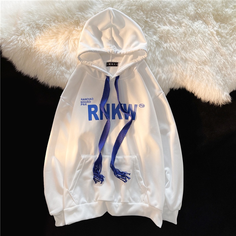 Áo hoodie AOKANG dáng rộng in chữ cá tính thời trang xuân thu cho nam