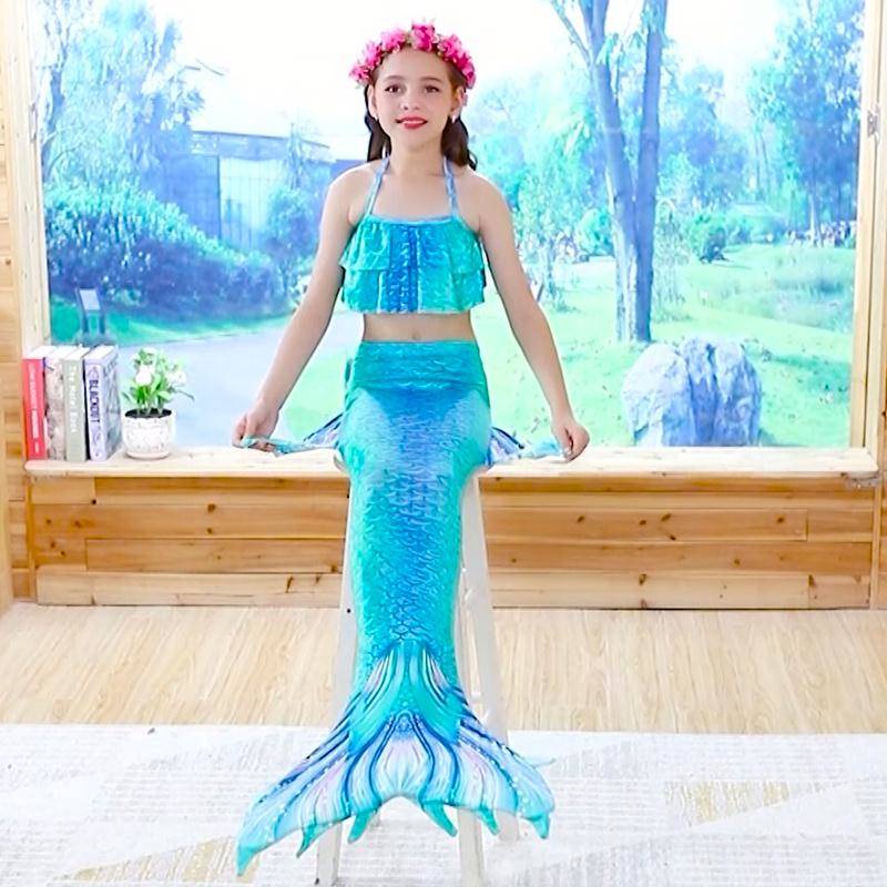 Bộ Đồ Bơi Đuôi Nàng Tiên Cá Nhiều Màu Sắc Dành Cho Bé Gái