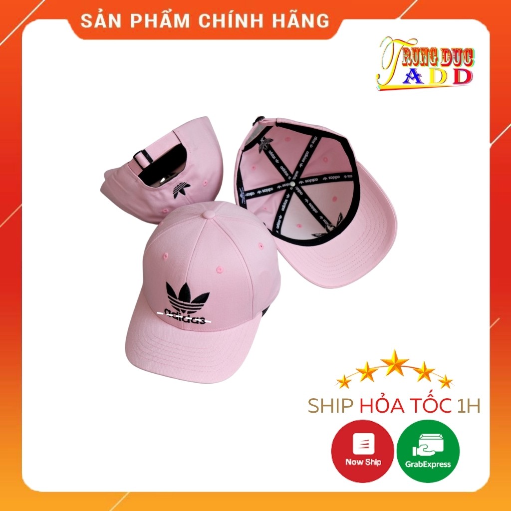 Mũ Lưỡi Trai Adidas Màu Hồng Logo 3 Lá Truyền Thống Chất Cực Xinh Cực Đẹp - Trungducadidas
