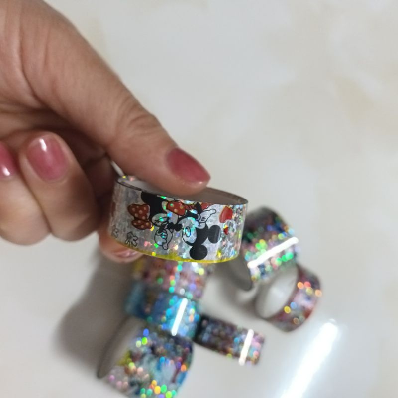 set 2 cuộn băng keo hoạt hình dán trang trí thủ công