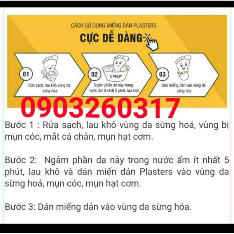 Miếng dán mụn cóc (dứt điểm mụn cóc, mụn cơm..)