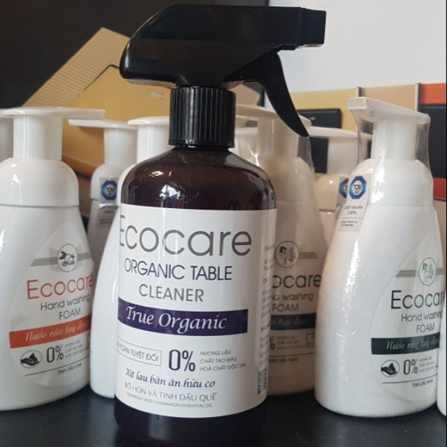 Nước xịt lau bàn,lau kiếng hữu cơ tinh dầu Quế Ecocare ,công nghệ Đức