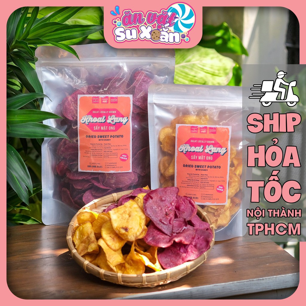Snack giảm cân khoai lang sấy Ăn Vặt Su Xoắn