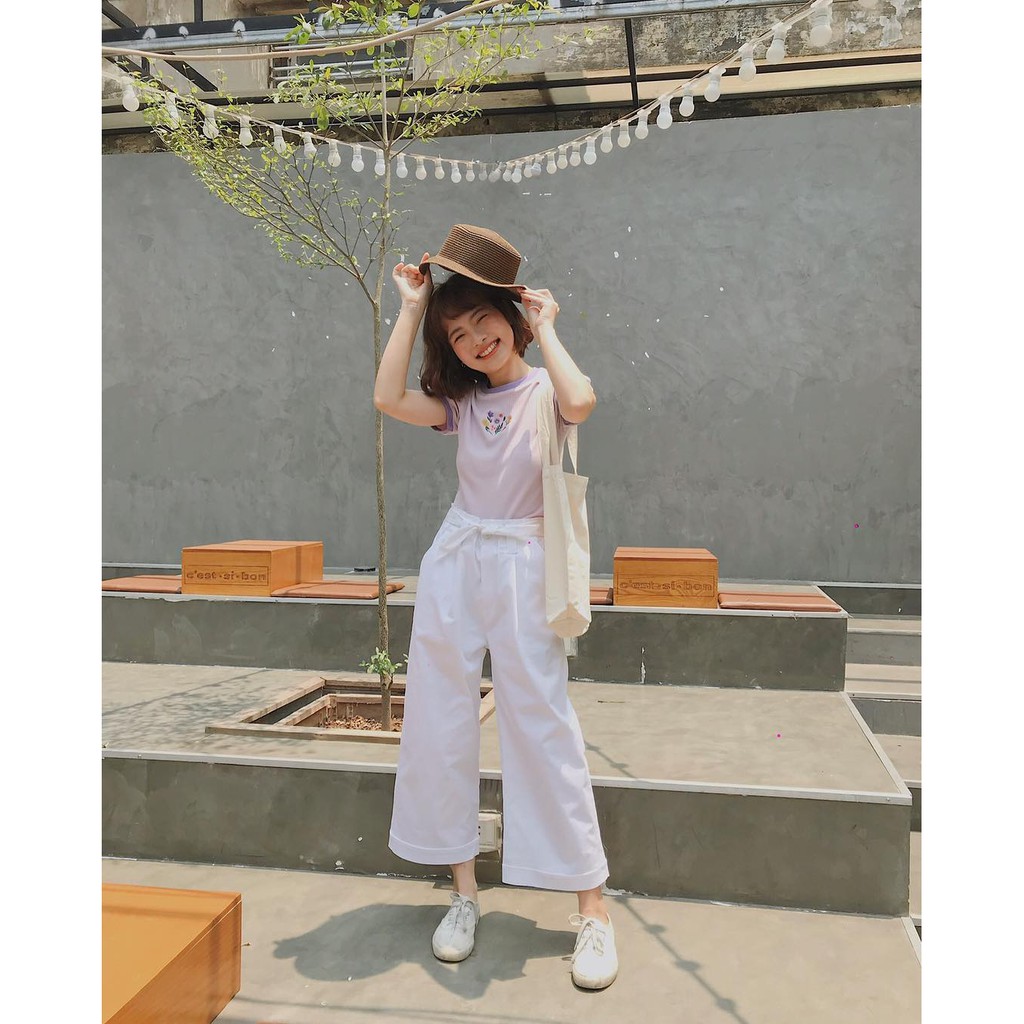 Quần suông ống rộng lưng thun kèm thắt lưng - Comfy Pants SODA POP
