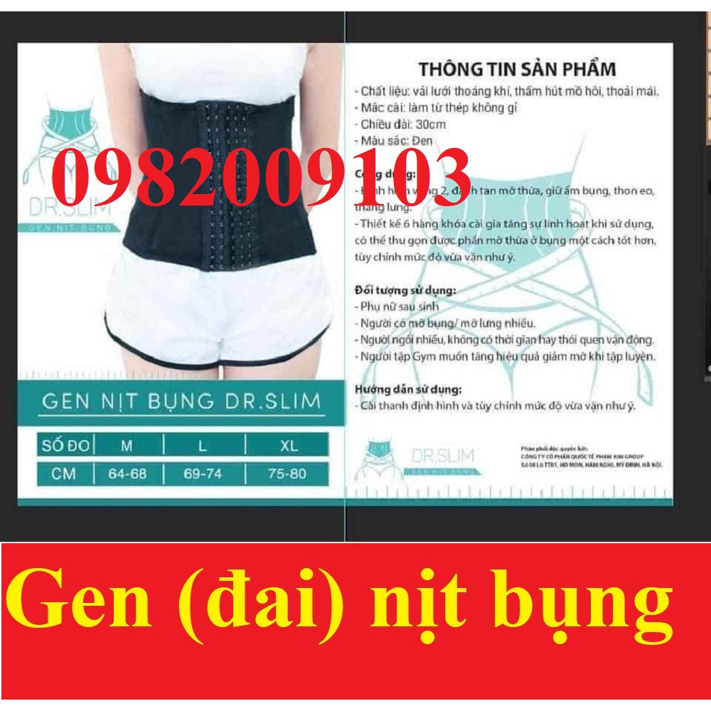 ĐAI GEN NỊT BỤNG DR.SLIM DR.LACIR giúp thon gọn vòng eo [CHÍNH HÃNG DRLACIR DRSLIM]
