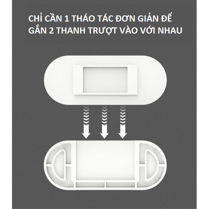 Bộ dụng cụ treo ổ cắm điện trượt chữ T siêu tiện dụng an toàn cho bé, giá đỡ các vật dụng gia đình