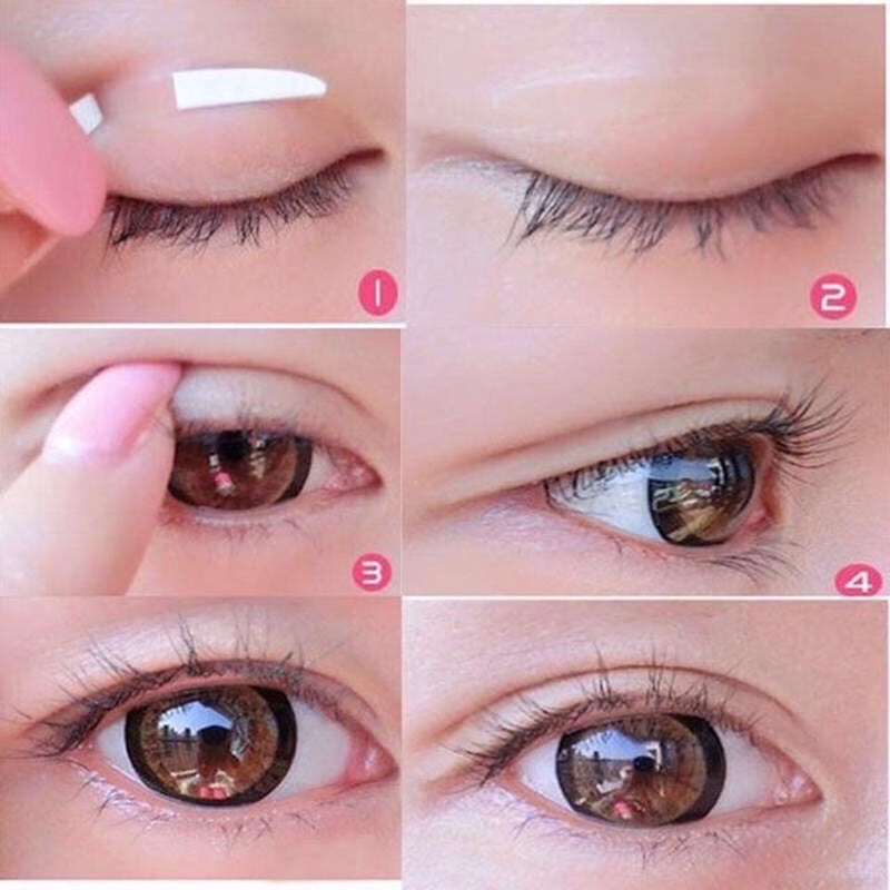 Cuộn Dán Kích Mí 600 Miếng Tạo Mắt 2 Mí Tàng Hình Không Lộ Keo Có Hộp Đựng