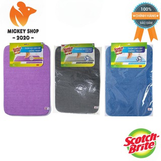 [ MUA NHIỀU ] Thảm Microfiber Cao Cấp Mới Scotch-Brite 3M - 40x60 cm Chống Trượt, Thấm Hút Nước, Giữ Bụi Hiệu Quả
