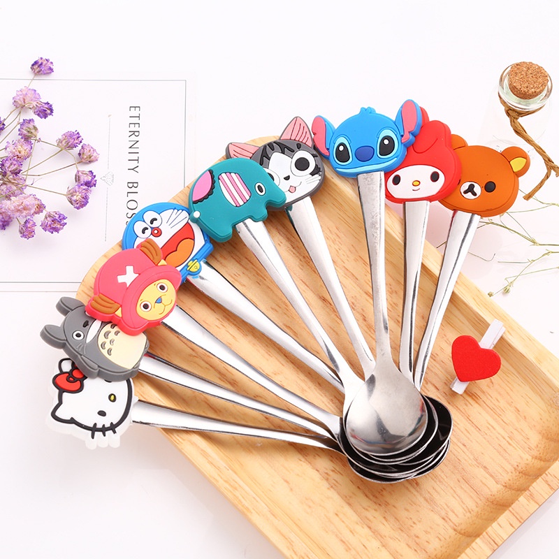 Muỗng trang trí họa tiết hoạt hình dễ thương