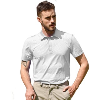 Áo thun Polo nam Novelty cổ sơ mi trắng họa tiết nhỏ NATMTTNPSR181226N